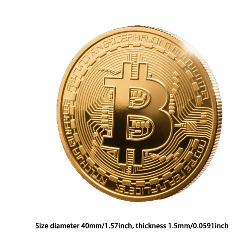 Pozłacana moneta kolekcjonerska Bitcoin