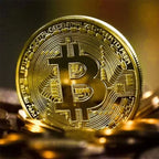 Pozłacana moneta kolekcjonerska Bitcoin