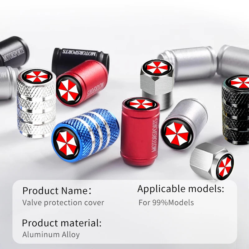 Aluminiowe kapturki na wentyle (4 szt.)