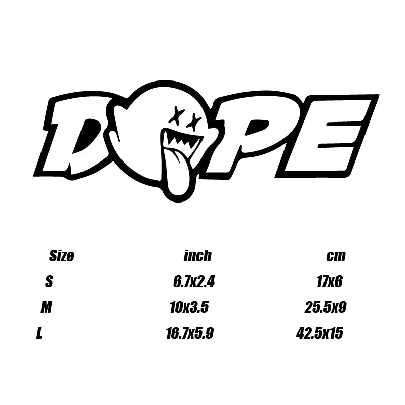 Naklejka „DOPE” na samochód, motocykl lub laptop