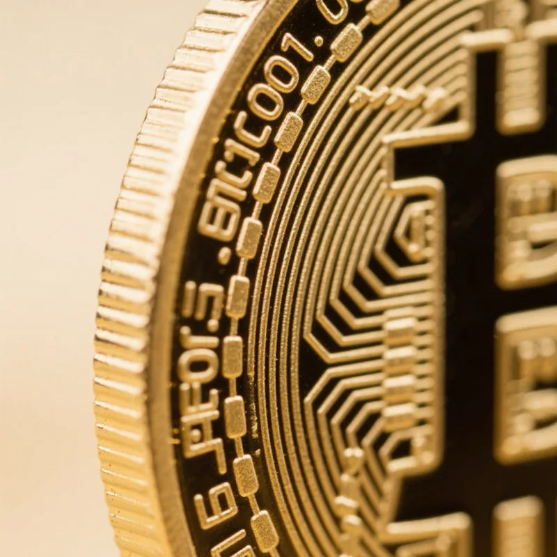 Pozłacana moneta kolekcjonerska Bitcoin