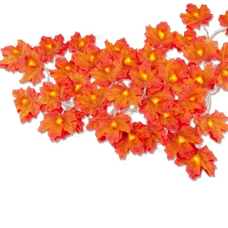 Girlanda LED z liśćmi klonu (3 m, 20 lampek)