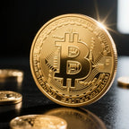 Pozłacana moneta kolekcjonerska Bitcoin