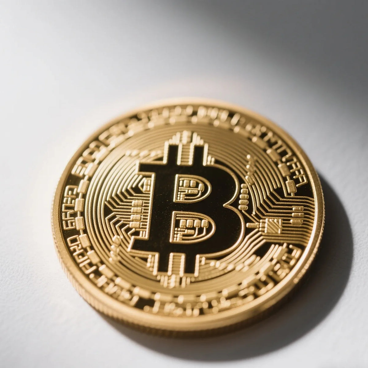 Pozłacana moneta kolekcjonerska Bitcoin
